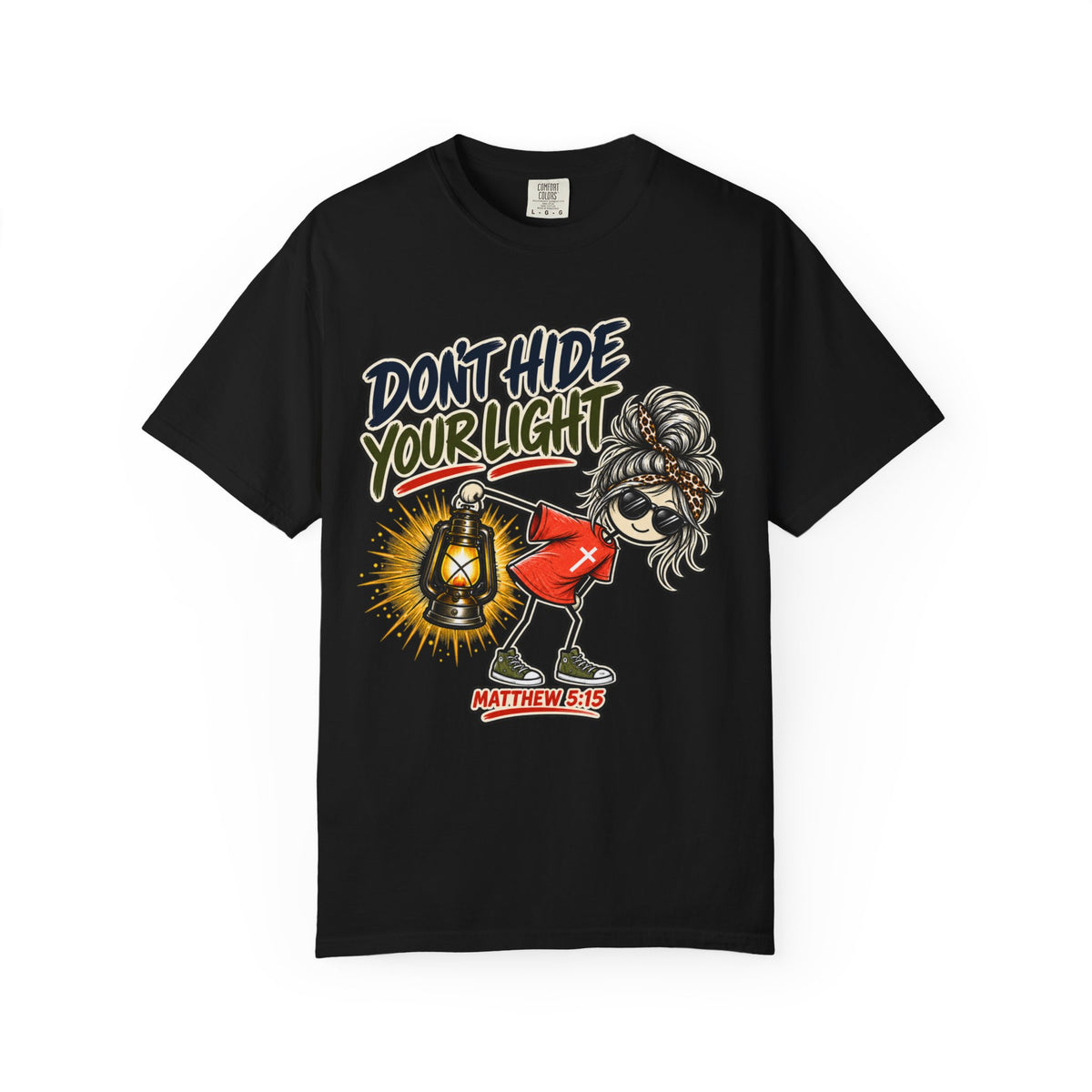 Don’t Hide Your Light T-Shirt — Inspirational Lantern Graphic Tee